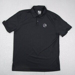 Malbon Performance Polo Shirt Mens Large Black Short Sleeve Golf